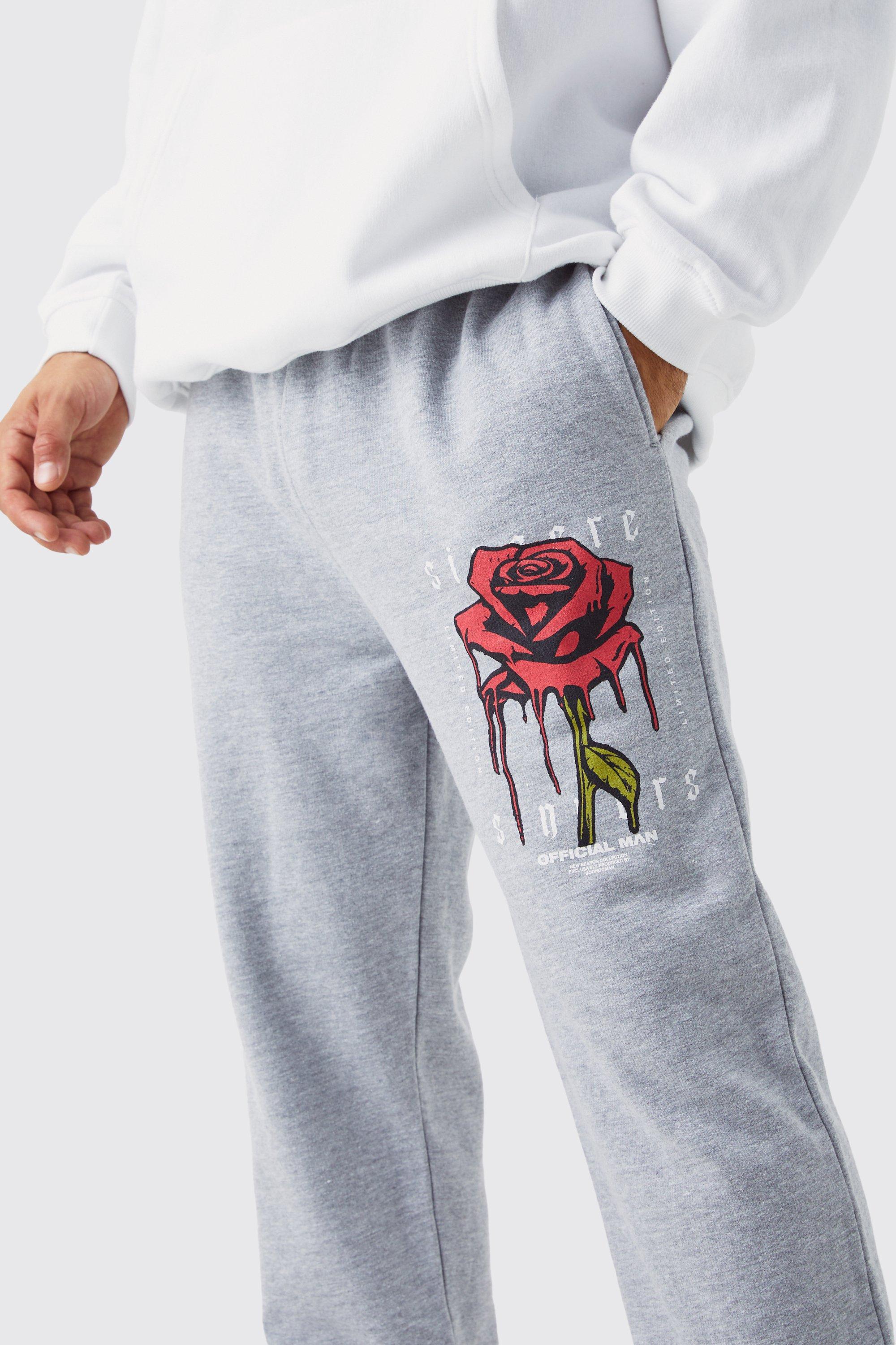 PINK Rose outlet Embroidered Joggers!